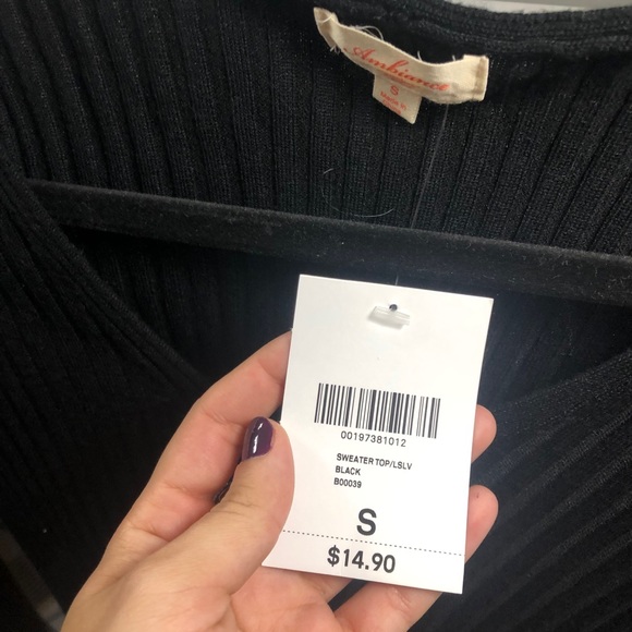 NWT BLACK SWEATER - Picture 2 of 3